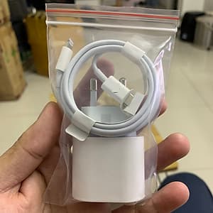 Adapter Củ sạc nhanh Iphone 18W + cáp  dữ liệu Type  C to lightning ( Tặng kèm chọt sim inox)  dùng cho Iphone  8, X,XS,XSmax,11,11 Promax, IPad Pro kiểu chân tròn hàn Quốc tặng que chọt sim (Kèm ảnh thật)