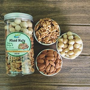500G MIX 3 HẠT DINH DƯỠNG ĐÃ TÁCH VỎ (MACCA, ÓC CHÓ, HẠNH NHÂN) ĂN LIỀN
