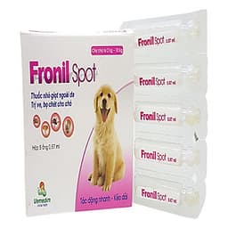 Dung dịch nhỏ sống lưng trị ve ghẻ, bọ chét chó  - Fronil spot hộp 5 ống