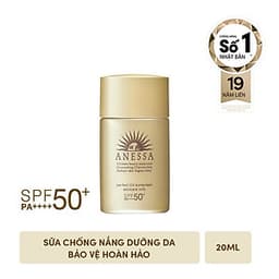 Bộ Đôi Kem chống nắng dưỡng da dạng sữa kiềm dầu khô thoáng hoàn hảo siêu tiết kiệm Anessa Gold Milk 60ml + Gold Milk 20ml