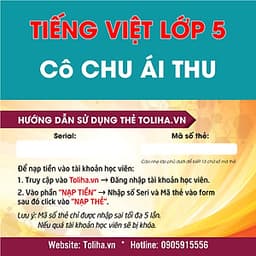 Khóa học TIẾNG VIỆT LỚP 5 cô Chu Ái Thu - 06 tháng