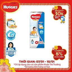 Tã Quần Huggies Dry Pants Jumbo M42 (5-10Kg) - Gói 42 Miếng