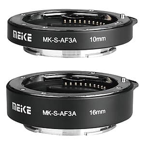 Ngàm Chụp Macro Meike MK-S-AF3A Auto Focus Extension Tube 10mm 16mm Cho Sony - Hàng Nhập Khẩu