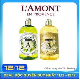 Combo Sữa Tắm L'amont En Provence Shower Gel Hương Almond + Olive (500ml / Chai)