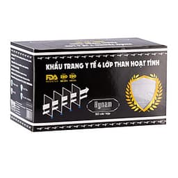 Khẩu trang y tế 4 lớp Hynam - Than hoạt tính - (50 cái/ hộp)