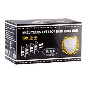 Khẩu trang y tế 4 lớp Hynam - Than hoạt tính - (50 cái/ hộp)