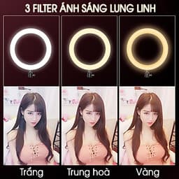Đèn led ring livestream, chụp ảnh, makeup 26cm CN-R640