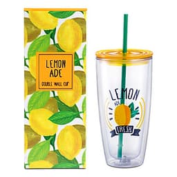 Ly Nhựa Có Ống Hút Lock&Lock HAP507YEL 750ml - Màu Vàng