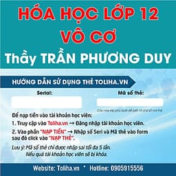 Khóa học HÓA HỌC VÔ CƠ 12 - CƠ BẢN + NÂNG CAO thầy Trần Phương Duy - 09 tháng