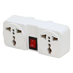 Ổ CẮM CHUYỂN ĐỔI CÁC LOẠI CHÂN CẮM VÀ CHIA 2 Ổ KÈM CÔNG TẮC TẮT BẬT TW2