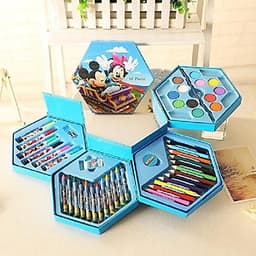 Bút chì màu 4 Tầng 46 món tặng quạt  mini tích điện (màu ngẫu nhiên)