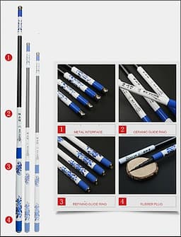 Cần câu tay xanh Carbon siêu cứng - Tặng kèm nhiều phụ kiện DCH06