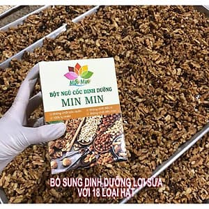  Ngũ Cốc Dinh Dưỡng Min Min  1 KG ( 2 hộp)- Ngũ Cốc Lợi Sữa Mẫu Mới 18 Loại Hạt