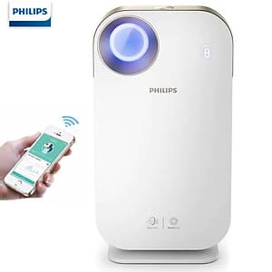 Máy lọc không khí kháng khuẩn trong nhà nhãn hiệu Philips AC4558 Cảm ứng thông minh 4 màu, giám sát và kiểm soát với ứng dụng điện thoại thông minh, loại bỏ vi rút, vi khuẩn - HÀNG NHẬP KHẨU 