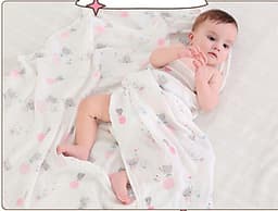 Khăn Tắm Em Bé, Khăn Sợi Tre Kháng Khuẩn Siêu Mềm -Tặng Khẩu Trang (Màu ngẫu nhiên)