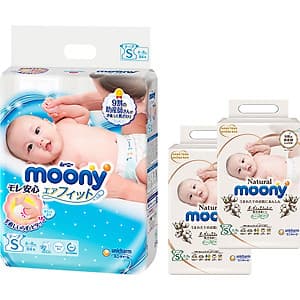 Tã Dán Cao Cấp Moony Nhật Bản S84 - [Tặng 8 Miếng Moony Natural Cùng Size]