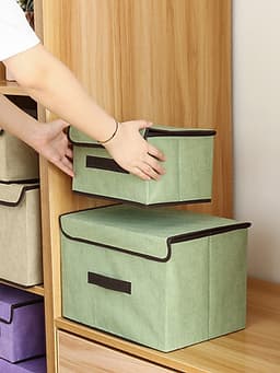 2 Hộp Vải Đựng Đồ Cá Nhân, Đựng Quần áo, Vớ, Đồ Lót, Đồ Chơi Size L,M