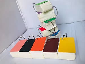 combo 5 bộ flashcard trắng ivory cao cấp 5x8cm định lượng 350gsm siêu dày bo góc siêu đẹp Bộ Thẻ Ghi Nhớ 500 thẻ học từ vựng Anh Nhật Hàn Trung Đức Pháp bo góc siêu đẹp tặng kèm khoen + BÌA CỨNG 3D