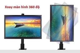 Giá treo màn hình xoay 360 độ - Chân đứng - Tay dài 23 cm, kẹp bàn, hàng nhập khẩu