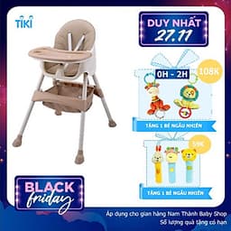 Ghế tập ăn dặm ăn bột đa năng cao cấp thiết kế Hàn Quốc 3 nấc điều chỉnh độ cao