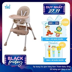 Ghế tập ăn dặm ăn bột đa năng cao cấp thiết kế Hàn Quốc 3 nấc điều chỉnh độ cao