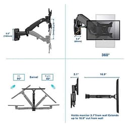 Giá Treo Tivi Góc Xoay Đa Hướng Tay Dài Nhập Khẩu North Bayou F300 (30-40 inch)