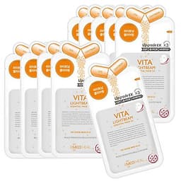 Hộp 10 Mặt nạ dưỡng trắng sáng da Mediheal Vita Lightbeam Essential Mask Ex 25ml x10