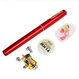 Cần câu cá - Cần câu máy mini nhỏ gọn 4 chi tiết LEO hàng chính hãng dành cho người đi câu cá
