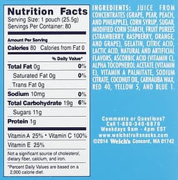 Combo 10 Gói Kẹo dẻo trái cây hỗn hợp - Welch's Mixed Fruit Snack (22,7g/gói)