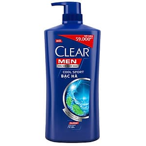 Dầu Gội Sạch Gàu Clear Men Cool Sport Bạc Hà 630g