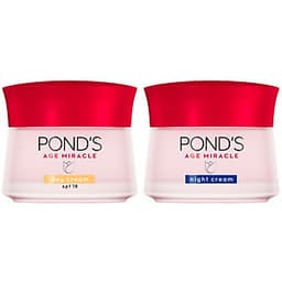 Bộ Đôi Kem Dưỡng Chống Lão Hóa Da Ngày Và Đêm Pond's Age Miracle (50g/hũ)