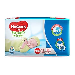 Miếng lót sơ sinh Huggies Newborn 2 - Gói 40 miếng