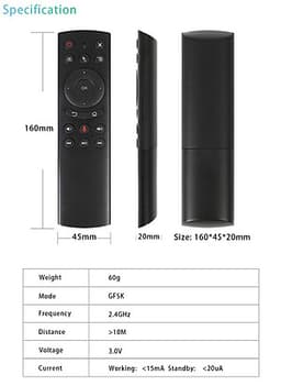 Chuột bay tìm kiếm giọng nói Remote Mouse G20s - có chức năng điều khiển cử chỉ pin Energizer