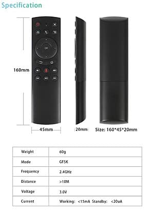 Chuột bay tìm kiếm giọng nói Remote Mouse G20s - có chức năng điều khiển cử chỉ pin Energizer