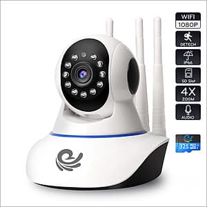 Camera Ip Quan Sát Gắn Tường Trong Nhà CC1021, Độ Phân Giải 2.0Mpx FULL HD, Hình Ảnh Sắc Nét, Đàm Thoại 2 Chiều Rõ Ràng, Kèm Thẻ 32Gb - Chính Hãng