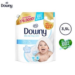 Nước xả vải Downy mềm mại tinh khiết 3.5L tặng 1 Ariel 360ml frontload