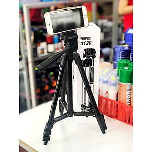 Bộ tripod chân chụp ảnh 3120 giá đỡ điện thoại - giá đỡ 3 Chân Tripod 3110 105cm Chuyên Chụp Hình Live Stream - giá đỡ điện thoại 3 chân máy ảnh gậy tự sướng ( MẦU ĐEN )