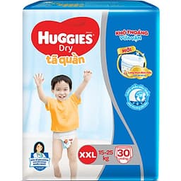 Tã Quần Huggies Dry Pants Jumbo XXL30 (Trên 14Kg) - Gói 30 Miếng
