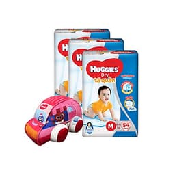 Combo 3 Tã quần HUGGIES DRY PANTS BIG JUMBO M54/L48/XL42/XXL38 [Tặng Xe bông]