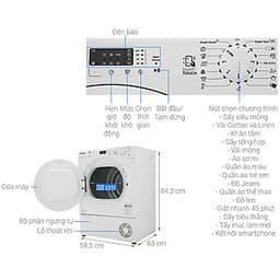 Máy sấy Candy 8 Kg CS C8LF-S
