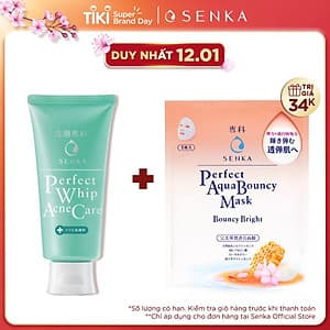 Sữa rửa mặt trị mụn Senka Perfect Whip Acne Care 100g