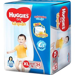 Tã Quần Huggies Dry Pants Jumbo XL34 (11 - 16Kg) - Gói 34 Miếng