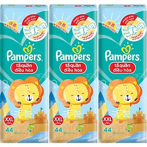 Combo 3 tã Quần Pampers Điều Hoà Gói Lớn XXL44 (15-25kg)