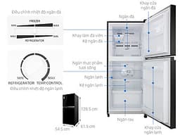 TỦ LẠNH NGĂN ĐÁ TRÊN TOSHIBA 180 LÍT B22VP SS -Hàng Chính Hãng