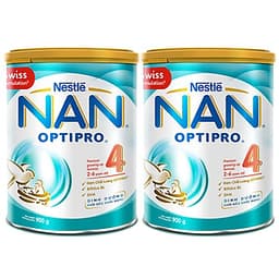 Combo 2 Lon Sữa Bột Nestlé NAN OPTIPRO 4 900g - Tặng Bộ Gối Mền Hà Mã