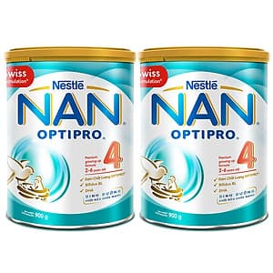 Combo 2 Lon Sữa Bột Nestlé NAN OPTIPRO 4 900g - Tặng Bộ Gối Mền Hà Mã