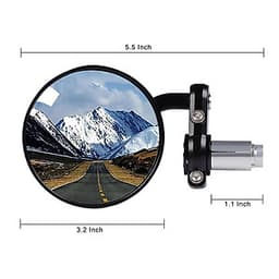 Cặp Gương Chiếu Hậu Xe Máy Cho Xe Harley Davidsons/Suzuki/Honda - Đen
