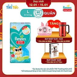 Tã Quần Pampers Điều Hoà Gói Lớn L60 (9-14kg)