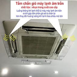 Tấm chắn gió máy điều hòa âm trần trong suốt 