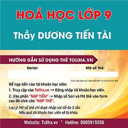 Khóa học HỮU CƠ 9 - CƠ BẢN + NÂNG CAO thầy Dương Tiến Tài - 06 tháng